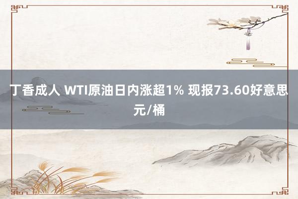 丁香成人 WTI原油日内涨超1% 现报73.60好意思元/桶